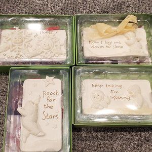 Department 56 Snowbabies plaques - set of 4